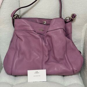 Coach Lilac Leather Lexy Shoulder Bag